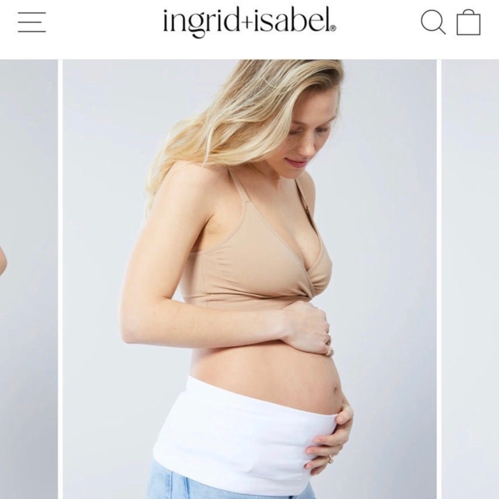Ingrid & Isabel Maternity Bellaband •Size 3 • White • New In PKGE